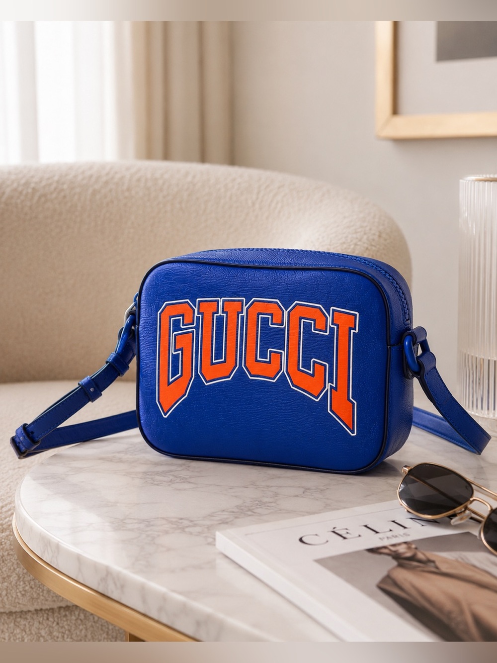 Limited Edition Gucci - Blue & Orange Leather Camera / Crossbody Bag ✨✨ - Picture 11 of 11